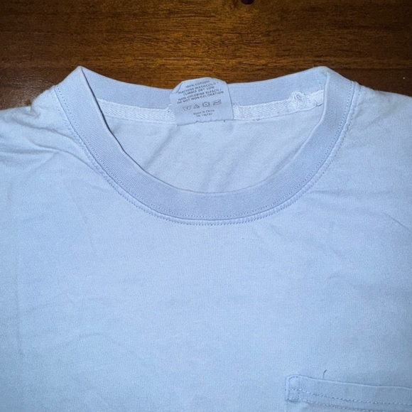 Ivory Ella Long Sleeve Pocket Graphic Tee T Shirt Womens S Small Light Blue - Picture 7 of 10